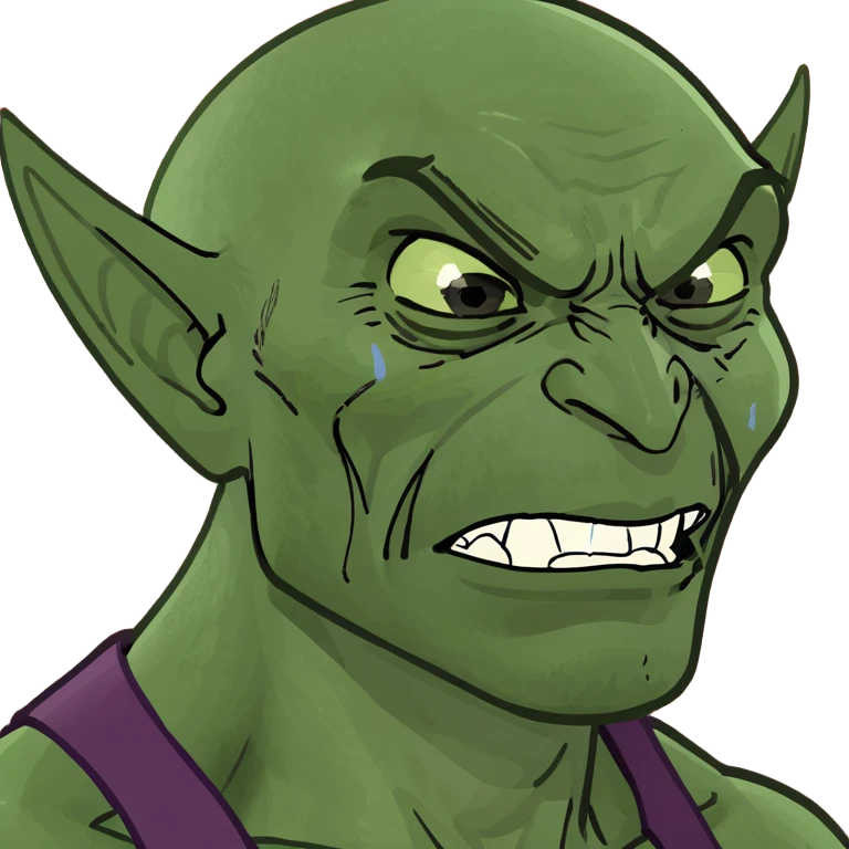 Goblin crying emoji