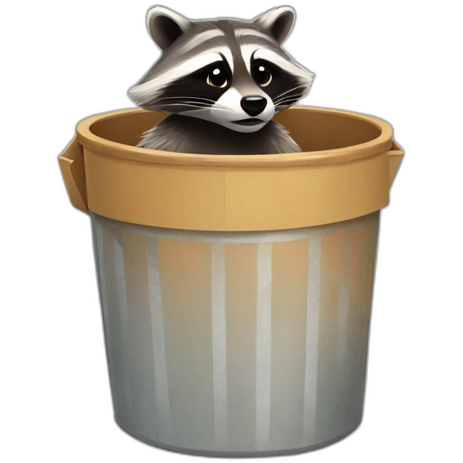 racoon in the trash emoji