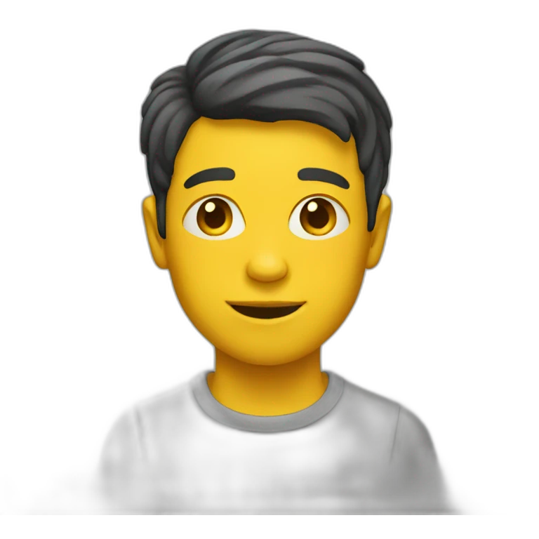 young yellow man emoji