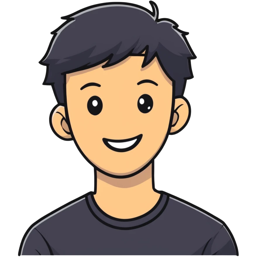 Asian happy good looking male emoji