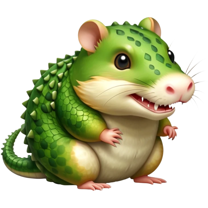 hamster with crocodile features emoji