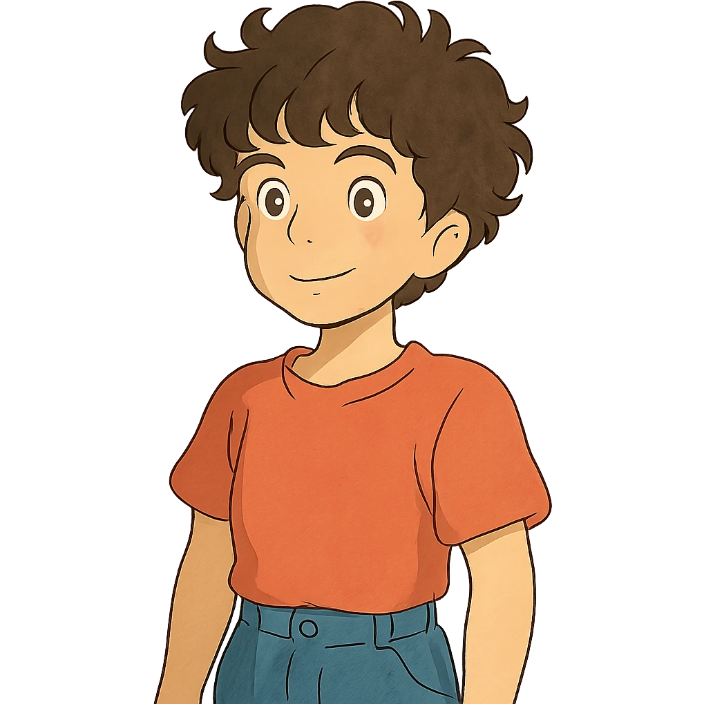 curly hair boy emoji