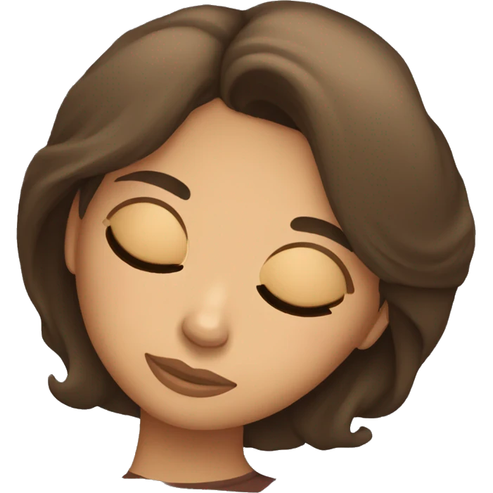 Brunette girl sleeping emoji