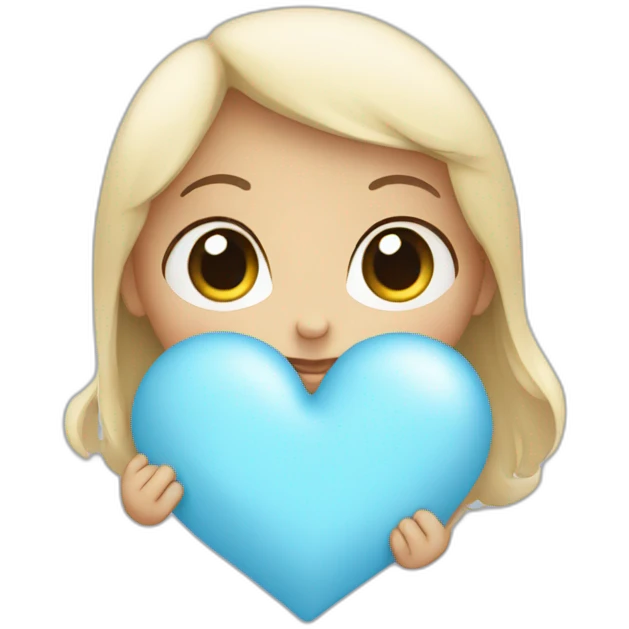 Baby Blue Heart emoji