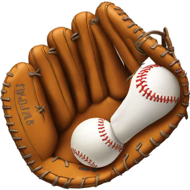 Baseball glove catching a kiss emoji  emoji