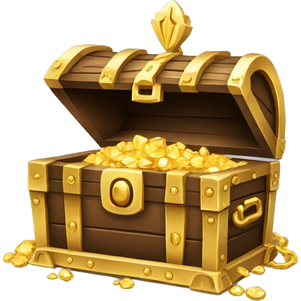 treasure chest with jewellry emoji