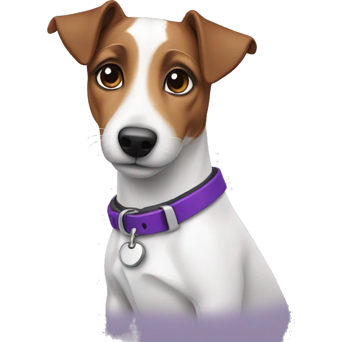 jack russel with purple collar emoji