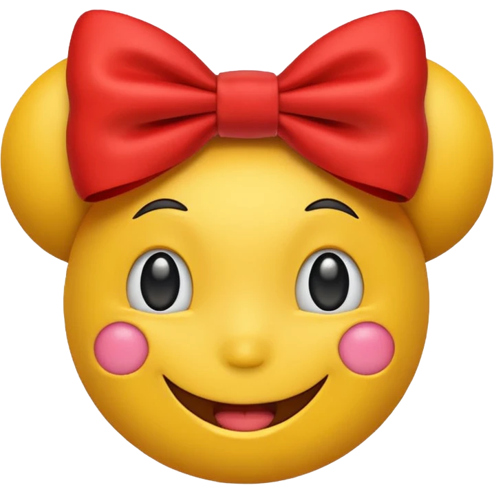 Happy face with bow emoji