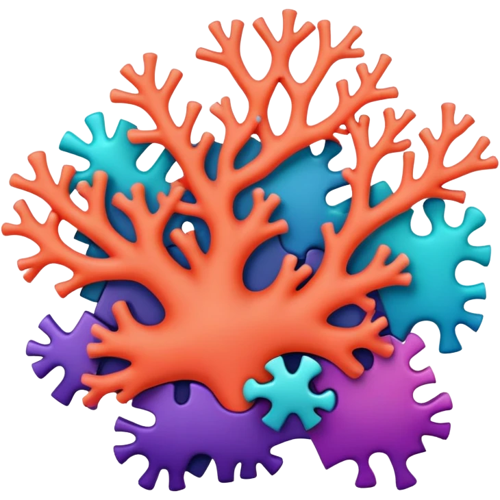 puzzle colored with Soft Coral emoji