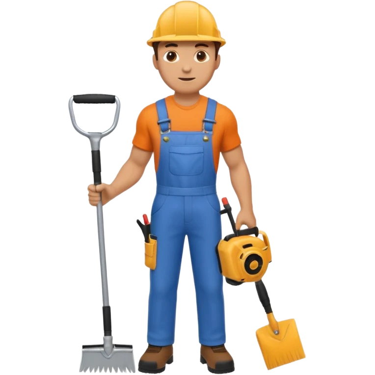 Homme débroussailleur emoji