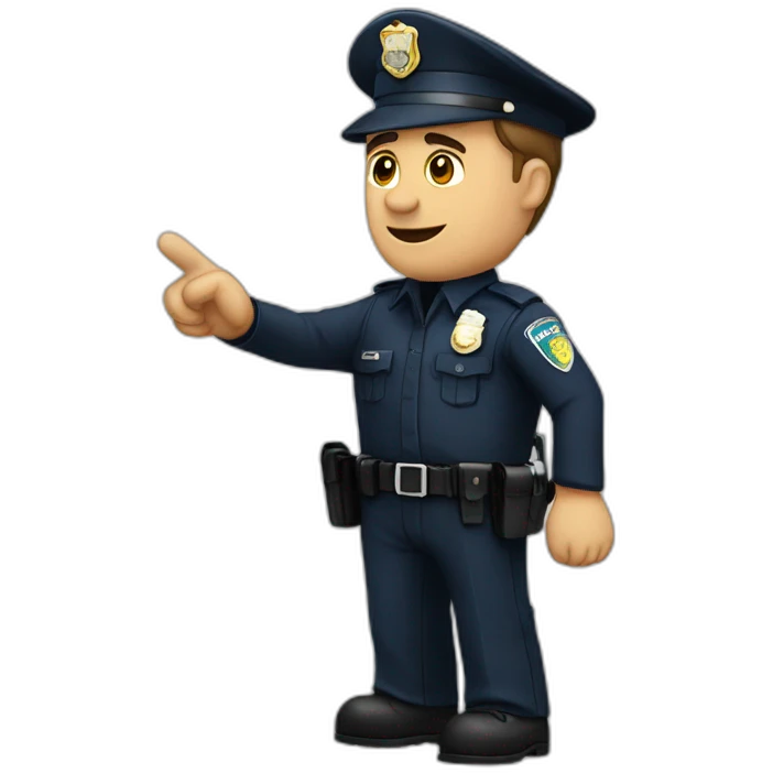 policia diciendo alto emoji