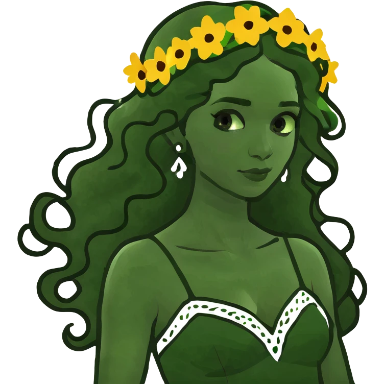 Goddess with curly hair  emoji