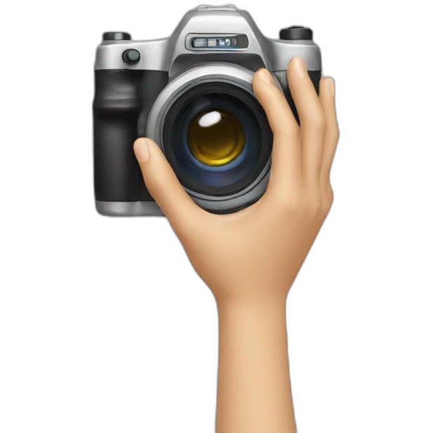 hands holding up camera emoji