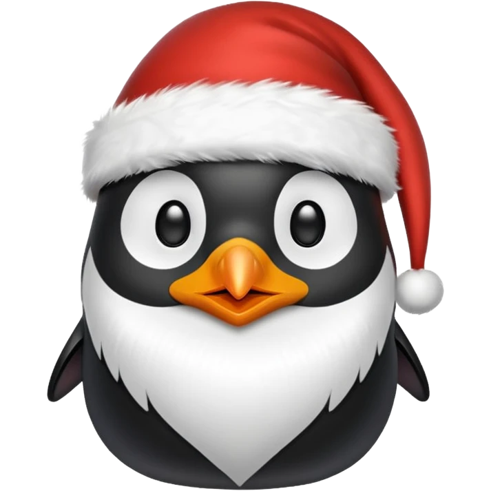 santa penguin with white beard emoji