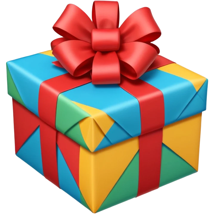 Emoji of a Gift in diagonal view emoji