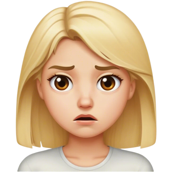 Annoyed blonde girl emoji