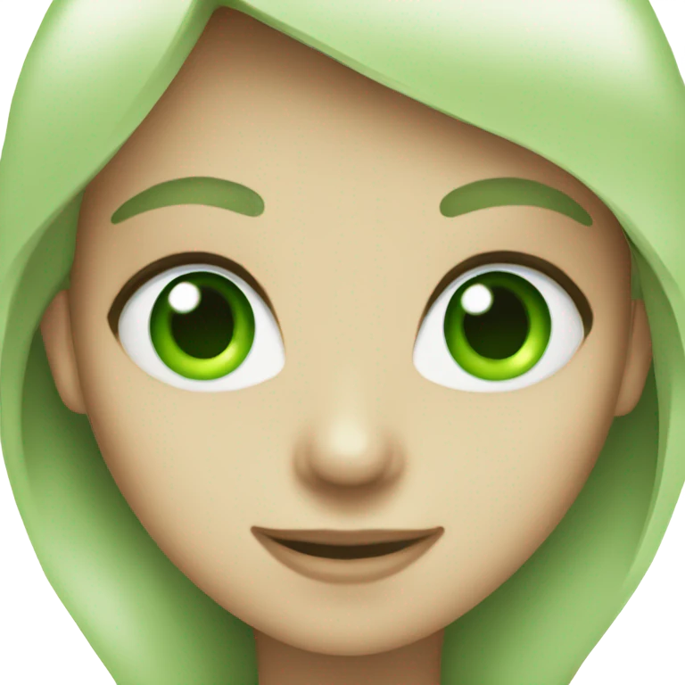 Green heart eyes  emoji