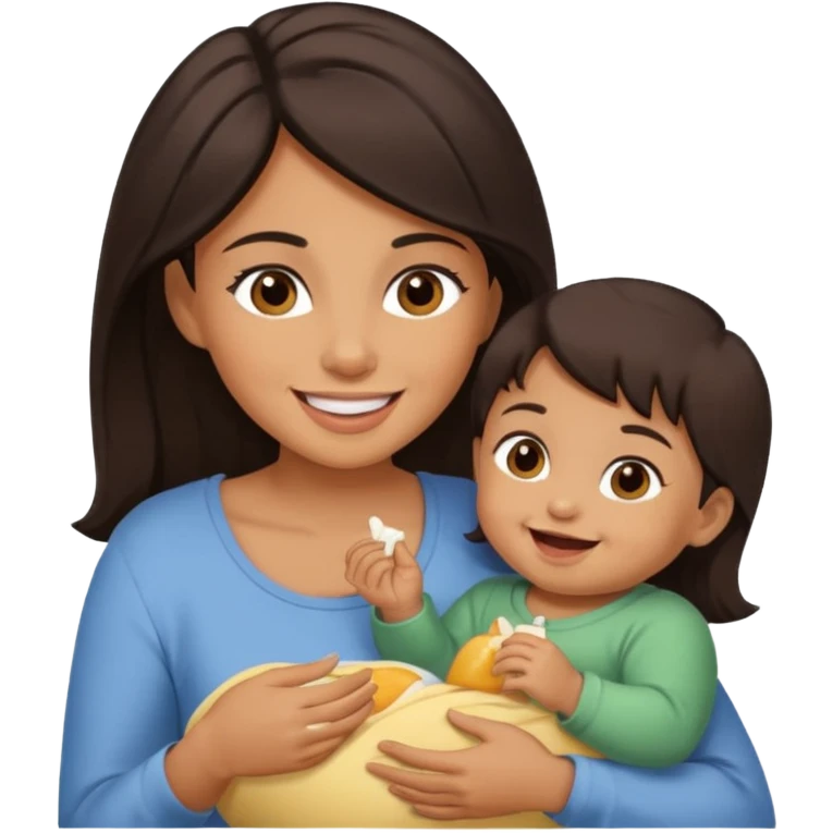 woman pretending to eat baby emoji