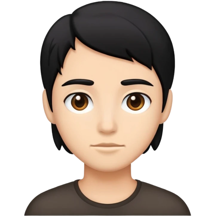 Nude black hair emoji