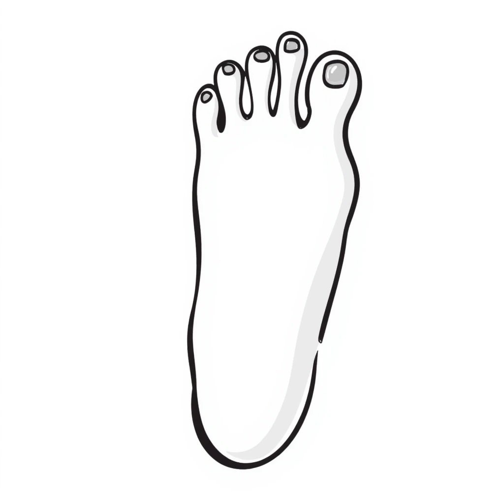 female foot with toes wide spread emoji