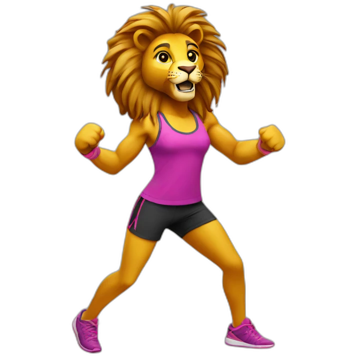 zumba lion sport emoji