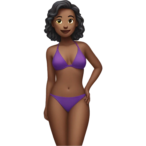 A woman in purple bikini emoji