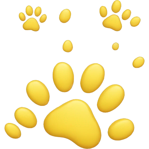 yellow paws emoji