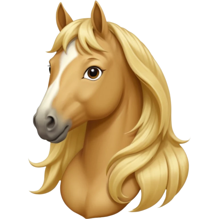 horse with long blonde hair emoji