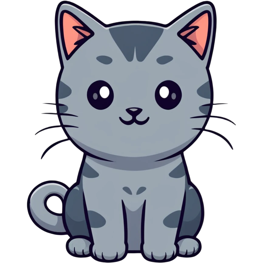 gray cat emoji