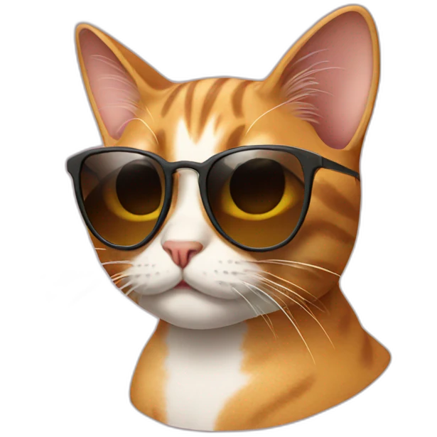 Cat with sunglasses emoji