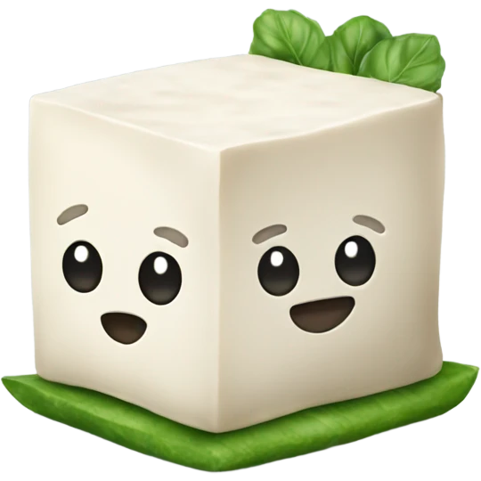 Tofu and vegan emoji