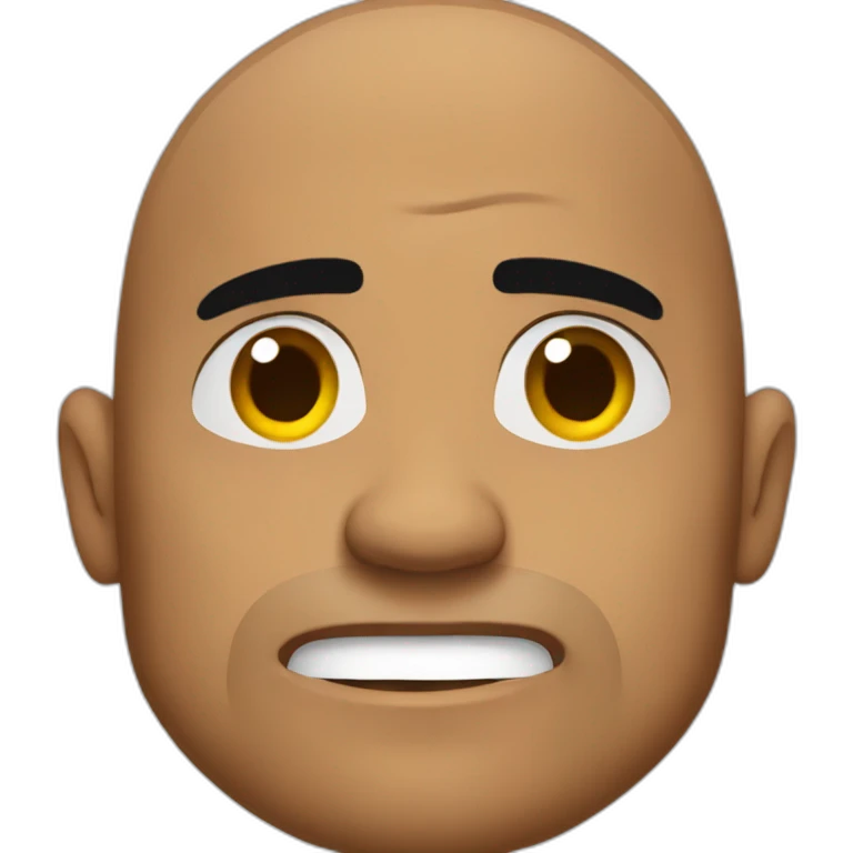 The rock raising an eyebrow emoji