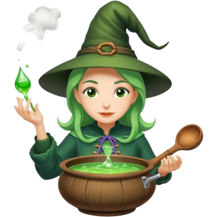 green witch cooking potion emoji