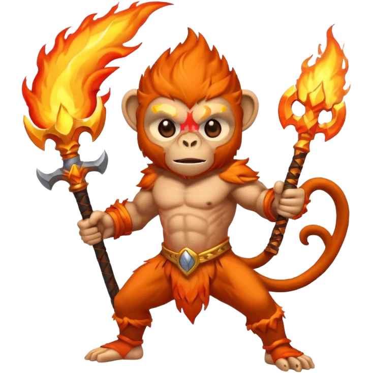 fire elemental monkey warior emoji
