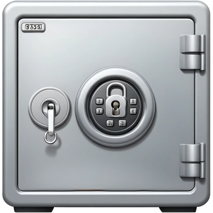 metal safe with lock emoji