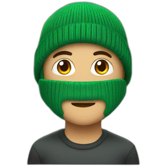 Green beanie emoji