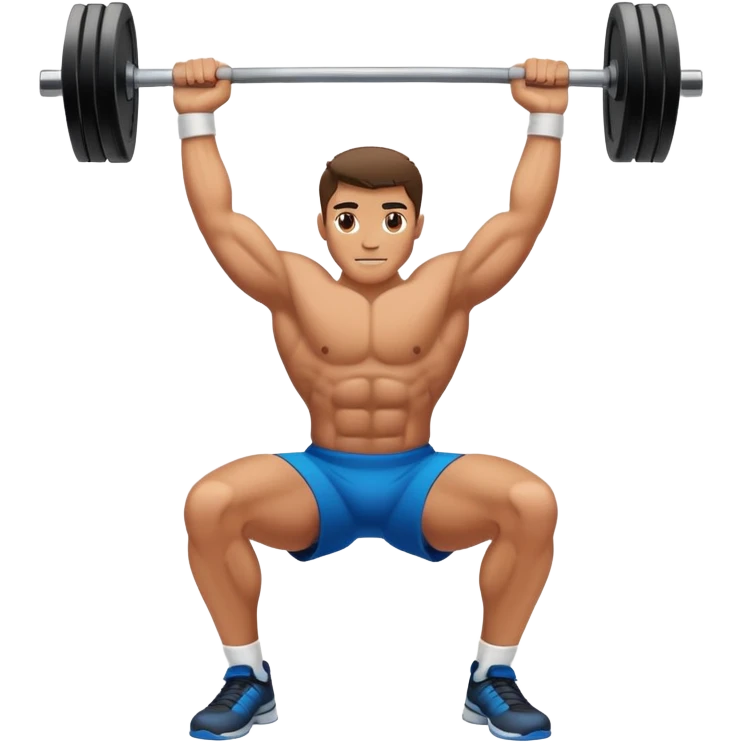 person lifting weights in a gym emoji