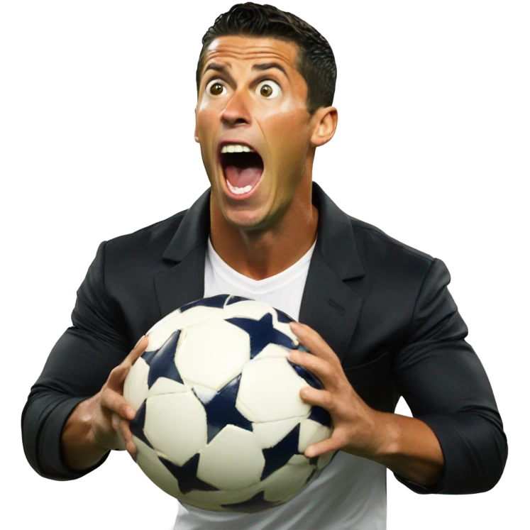 Cristiano screaming emoji