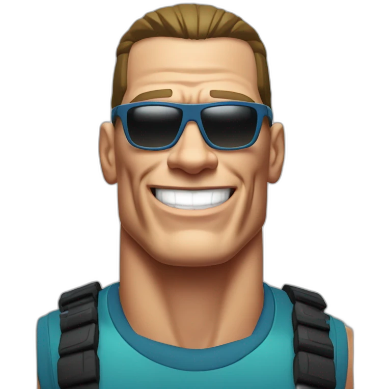 John cena with deal with it glasses emoji