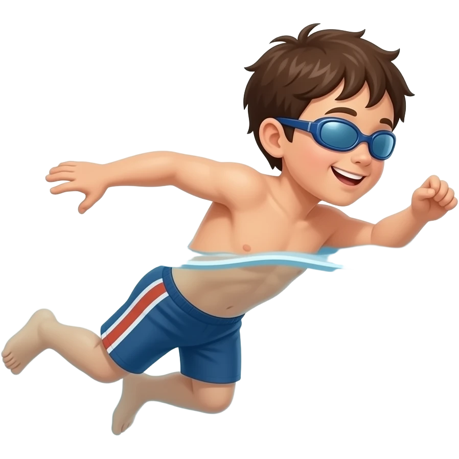 child swimming emoji