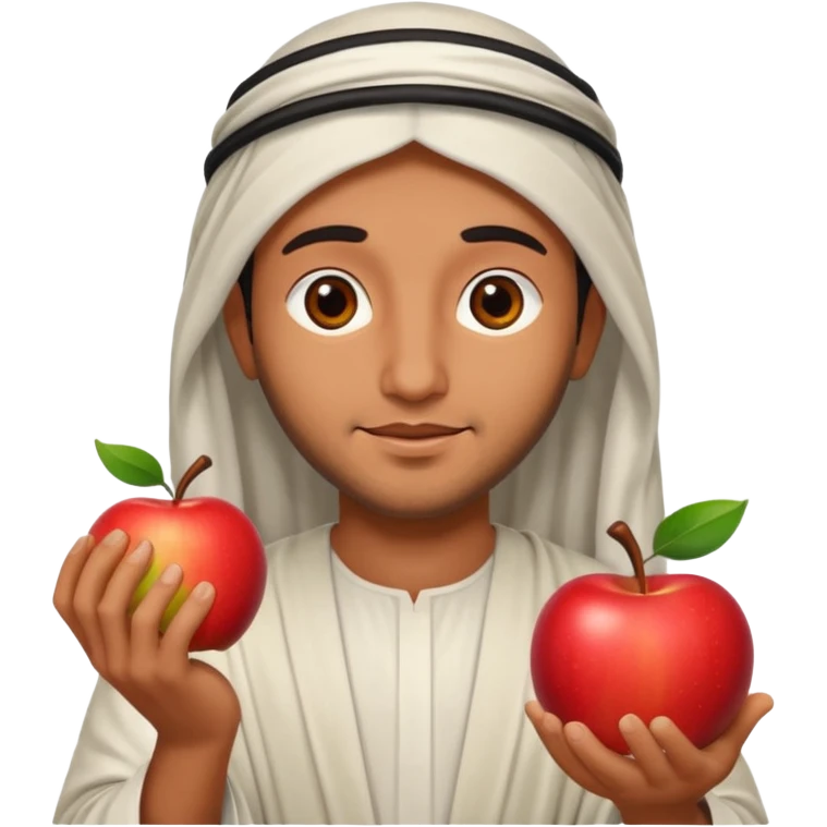 arab god with an apple emoji