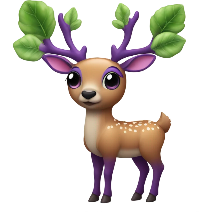 Eggplant deer emoji