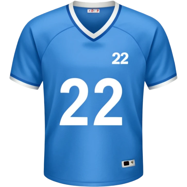 Jersey with number 22 emoji