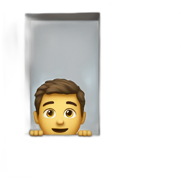 man side peeking behind wall emoji