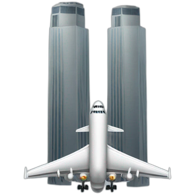 twin tower airplane emoji