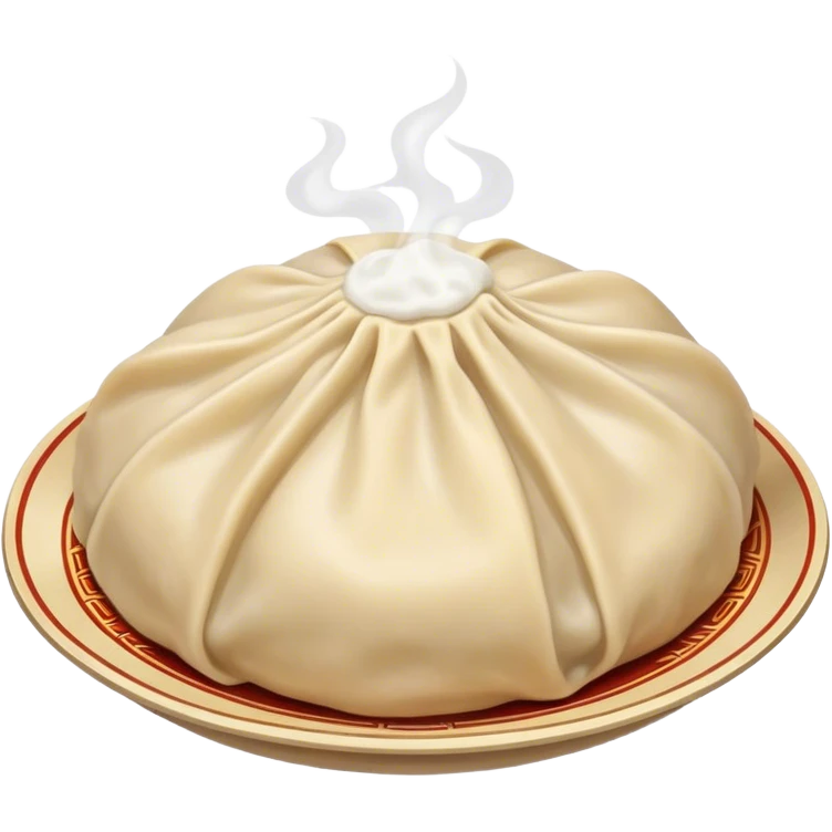a single buuz Mongolian dumpling  emoji