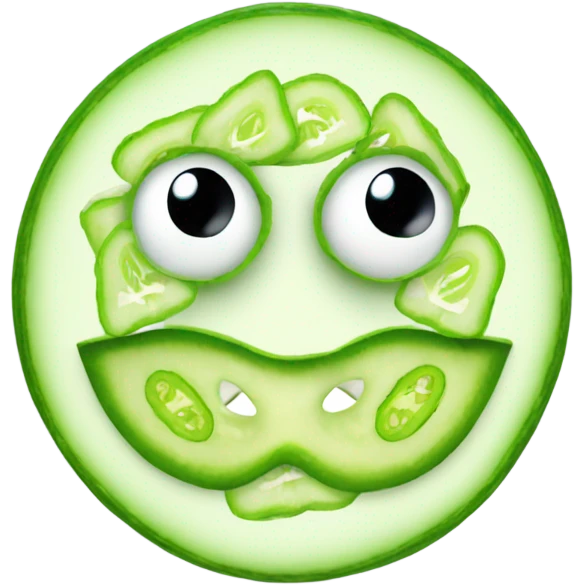 Emoji with Cucumber eyes  emoji