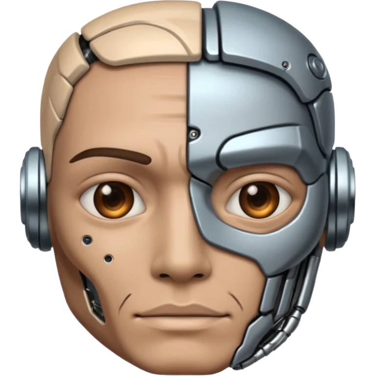half man, half cyborg emoji