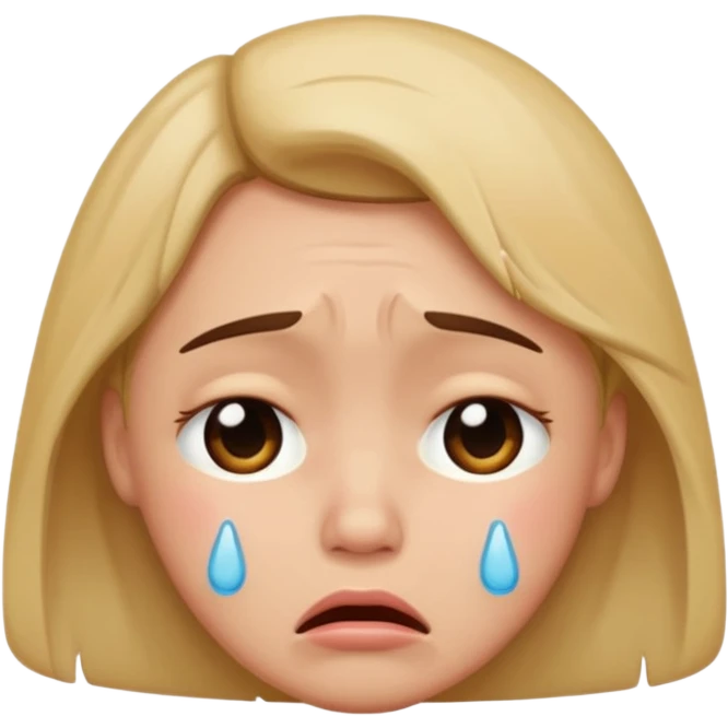 Crying kissy face emoji