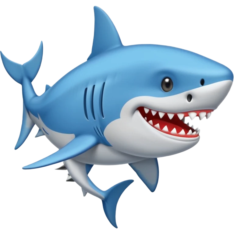 Un tiburón con tenis emoji